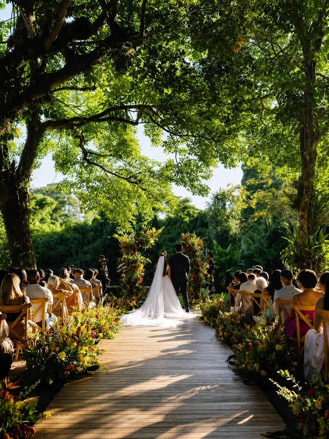 Cerimônia de casamento ao ar livre na mata no Rio de Janeiro